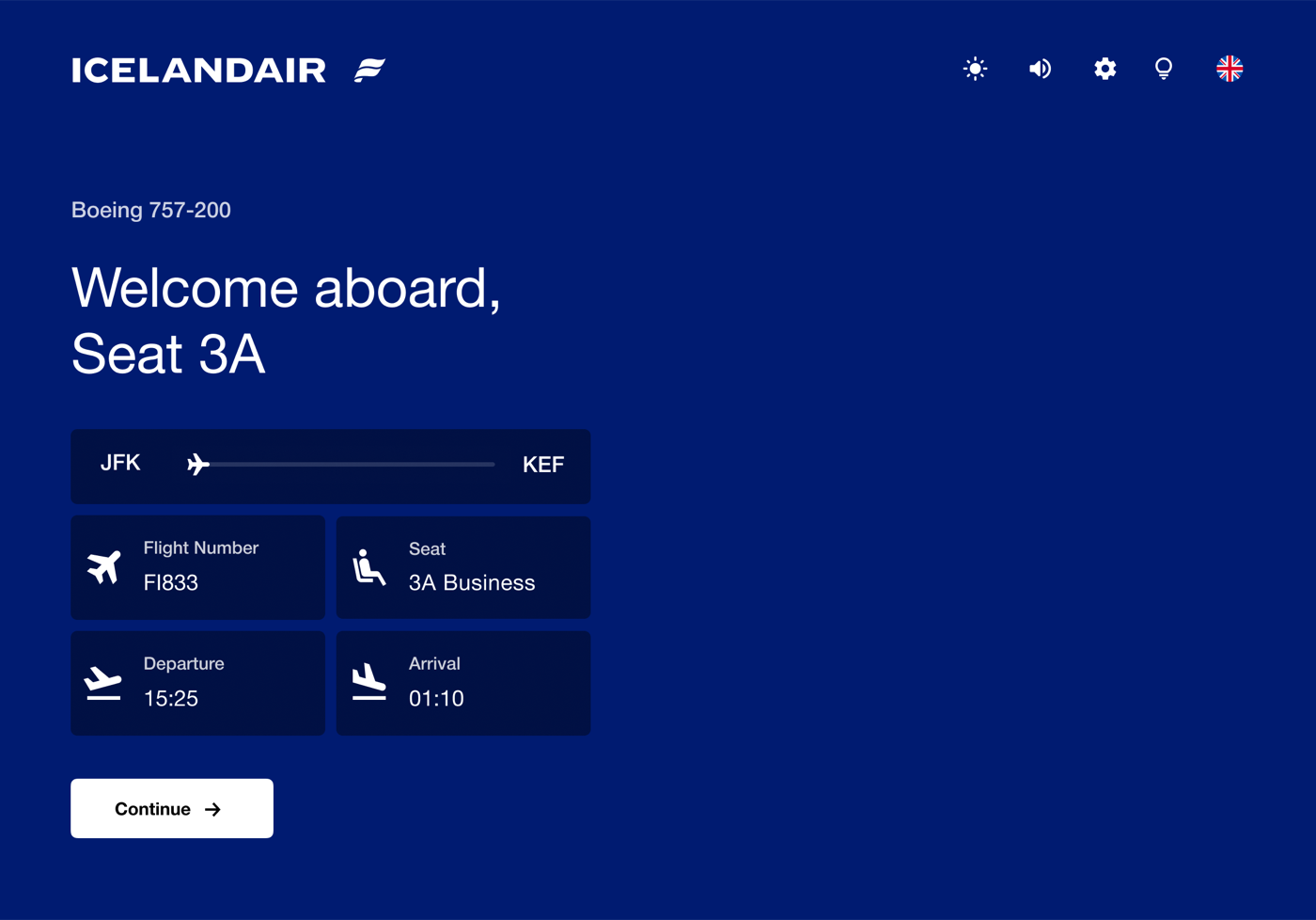 Welcome dashboard